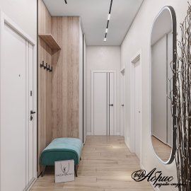 Дизайн интерьера двухкомнатной квартиры с большой кухней-гостиной | Портфолио